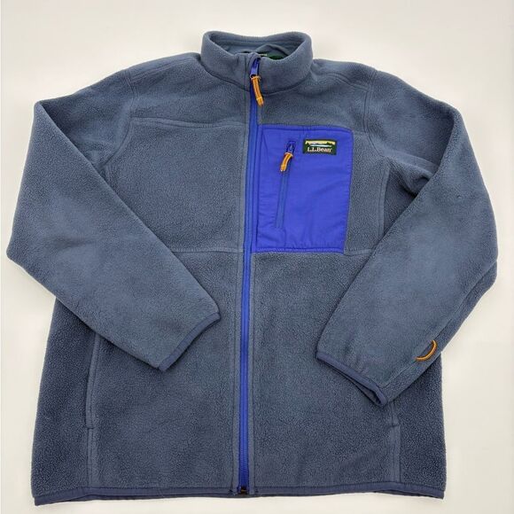 Ll bean | kids mountain classic Blue Fleece Jacket with Zip Pocket | size XL - Picture 1 of 5